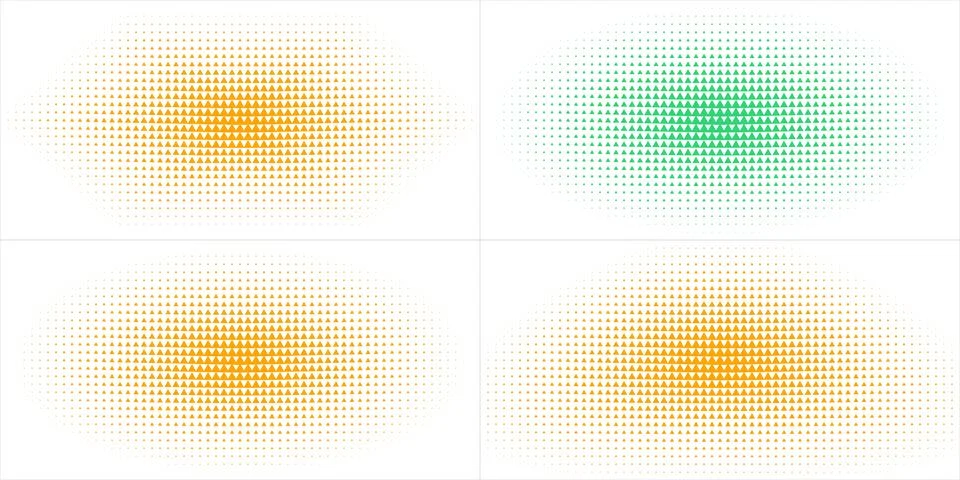 Abstract Halftone Triangle Patterns Grid Collection for Graphic Design Back.. Stock Illustration