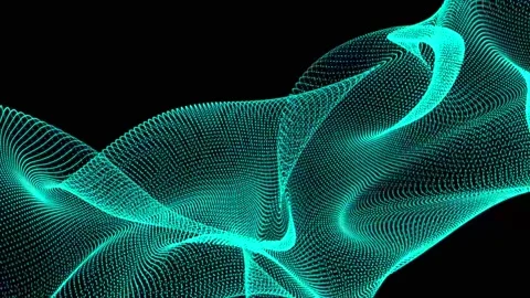 Abstract halftone wave dotted background. sky blue background with copy spa.. Stock Footage 237423529