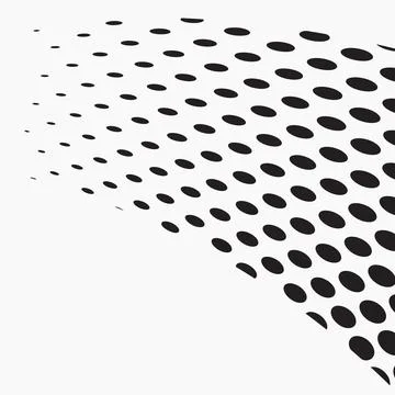 Abstract halftone wave dotted background. Futuristic twisted grunge pattern.. Stock Illustration