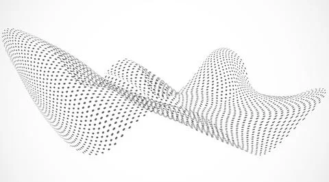 Abstract halftone wave, dotted background. Vector 스톡 일러스트