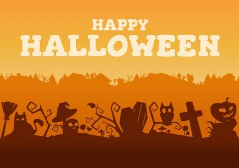 Abstract halloween background, vector illustration Stock Illustration