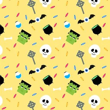Abstract halloween pattern design background. Vector. Stock Illustration