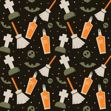 Abstract halloween pattern design background. Vector. Stock Illustration