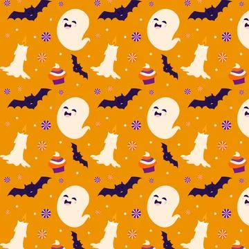 Abstract halloween pattern design background. Vector. Illustrazione stock