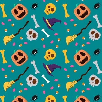 Abstract halloween pattern design background. Vector. Stock Illustration