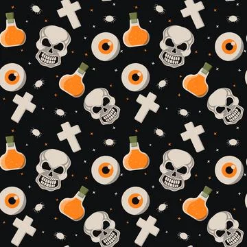 Abstract halloween pattern design background. Vector. Stock Illustration