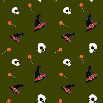 Abstract halloween pattern design background. Stock Illustration