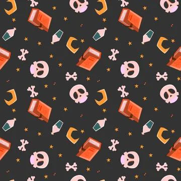Abstract halloween pattern design background. Stock Illustration