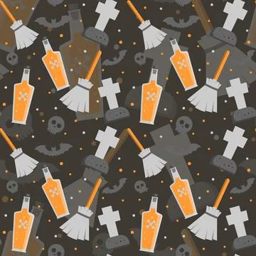 Abstract halloween pattern design background. Stock Illustration