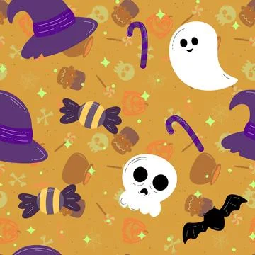 Abstract halloween pattern design background. Stock Illustration