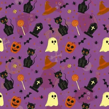 Abstract halloween pattern design background. Stock Illustration