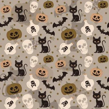 Abstract halloween pattern design background. Stock Illustration