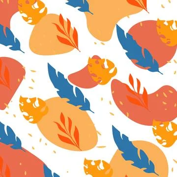 Abstract hand draw floral pattern background. Vector. Stock Illustration
