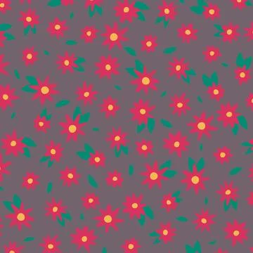 Abstract hand draw floral pattern background. Vector. Stock Illustration