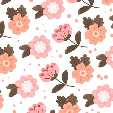 Abstract hand draw floral pattern background. Vector. Stock Illustration