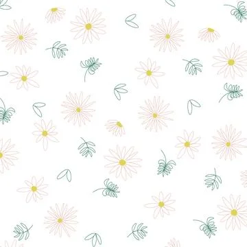 Abstract hand draw floral pattern background. Vector. Stock Illustration