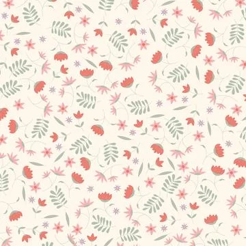 Abstract hand draw floral pattern background. Vector. Stock Illustration