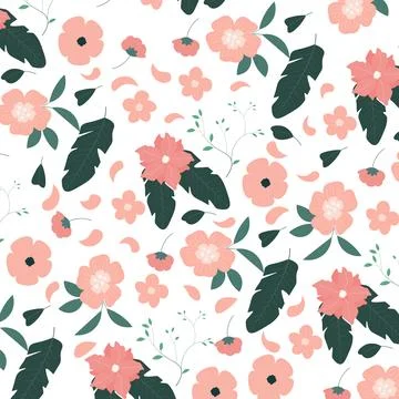 Abstract hand draw floral pattern background. Vector. Stock Illustration
