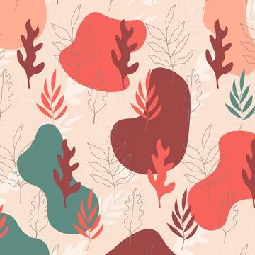 Abstract hand draw floral pattern background. Vector. Stock Illustration
