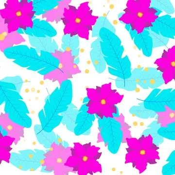 Abstract hand draw floral pattern background. Vector. Stock Illustration