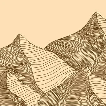 Abstract hand draw mountain Stock Illustration