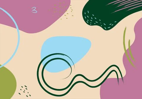 Abstract hand draw shape background. Vector illustration. Stock Illustration