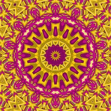 Abstract hand drawn art, stylized floral doodle background Stock Illustration