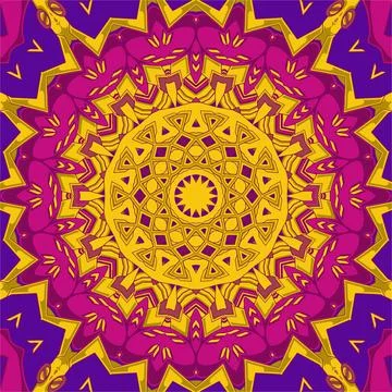 Abstract hand drawn art, stylized floral doodle background Stock Illustration