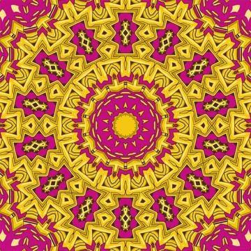 Abstract hand drawn art, stylized floral doodle background Stock Illustration