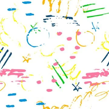 Abstract hand-drawn background with marker strokes and doodles. Stock-Illustration