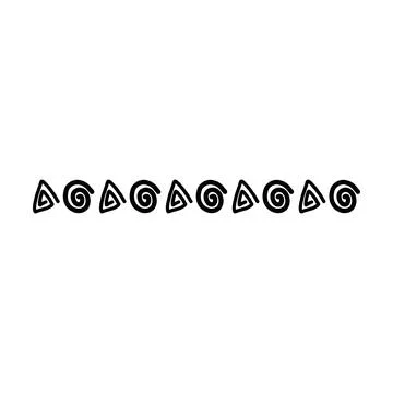 Abstract hand drawn border line vintage doodle art vector scribble brush Stock Illustration