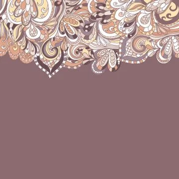 Abstract hand-drawn border pattern. seamless Stockillustratie