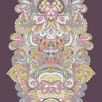 Abstract hand-drawn border pattern. seamless 스톡 일러스트
