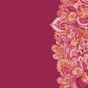 Abstract hand-drawn border pattern. seamless 스톡 일러스트