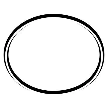 Abstract hand drawn circular frame outline shape design background Stock Illustration