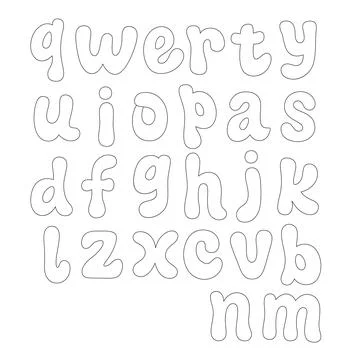 Abstract hand-drawn doodle alphabet. Stock Illustration