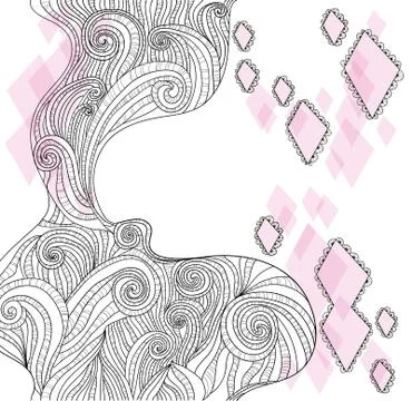 Abstract hand-drawn doodle background Stock Illustration