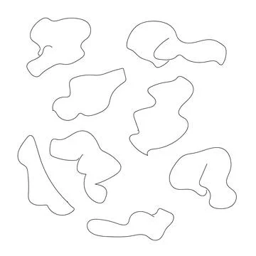 Abstract hand drawn doodle of different shapes Stock Illustration