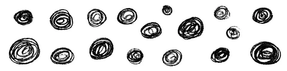 Abstract hand-drawn doodle featuring brush lines, pencil strokes, squiggles.. Stock Illustration