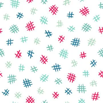 Abstract hand drawn doodle grid seamless pattern Stock Illustration