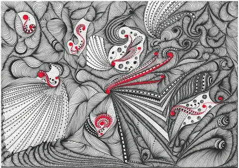 Abstract hand drawn doodle Ilustración de archivo