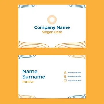 Abstract hand drawn double sided business card template  Stock Illustration
