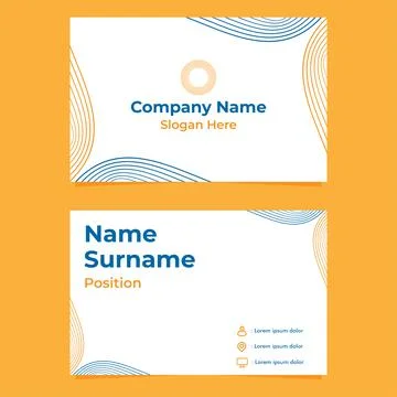 Abstract hand drawn double sided business card template  Stock Illustration