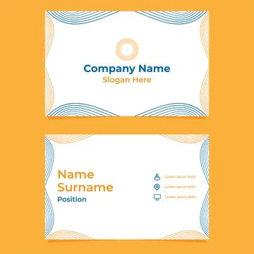 Abstract hand drawn double sided business card template  Stock Illustration