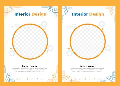 Abstract hand drawn flyer template collection Stock Illustration