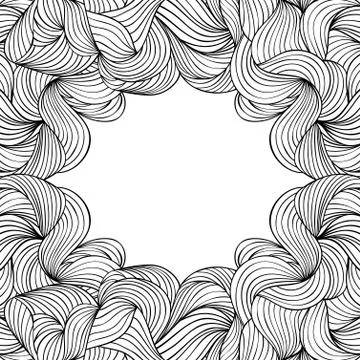 Abstract hand drawn frame Stock Illustration