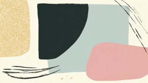 Abstract hand drawn geometric shapes on cream background, stop motion anima.. Stock Footage 342046501