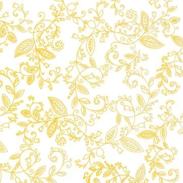 Abstract hand drawn gold pattern Stock Illustration