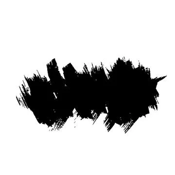 Abstract hand drawn ink dry brush banner. Vector illustration. Stock Illustration
