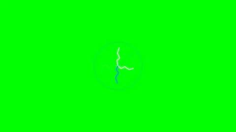 Abstract hand drawn lightning bolt animation isolated on a green screen bac.. Stock Footage 340900303